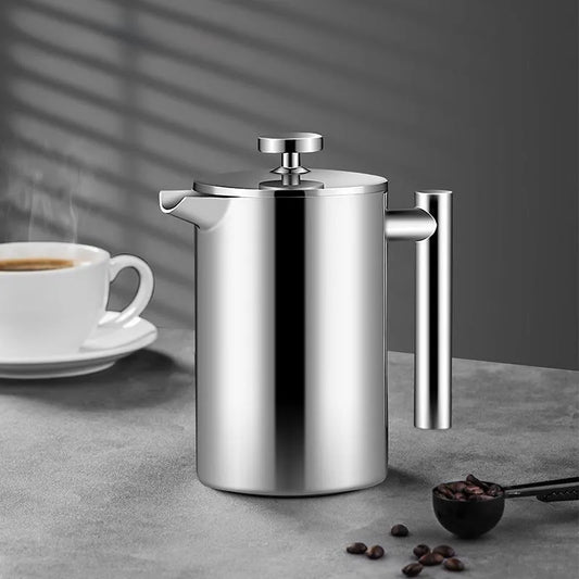 Stainless Steel French Press Triple-layer Pressing Pot