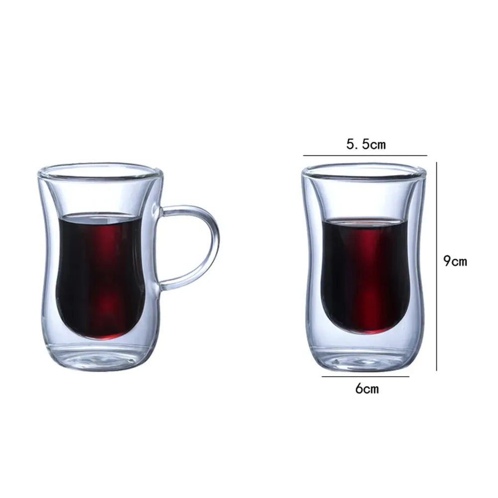 Espresso Shot Glass Double Wall Coffee Mug 100 ml 3.4 oz